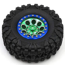 Load image into Gallery viewer, 4pcs RC Crawler 2.2 Mud Terrain Tires Tyres Height (OD):120mm &amp; Aluminum 2.2 Beadlock Wheels Rims Hex 12mm
