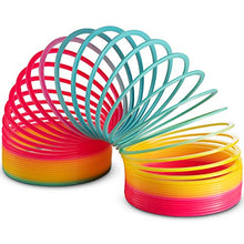 Load image into Gallery viewer, Jumbo Rainbow Coil Spring Toy - 6 Inch Giant Magic Spring Toys for Kids, A Huge Classic Novelty Toy for Boys and Girls, Colorful Neon Plastic Prizes, Gifts, Birthdays and Favors
