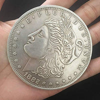 blue-ther Jumbo Copper Morgan Dollar (7cm) Stage Magic Tricks Coin Magic Props Funny Coin Appearing Gimmick Classic Magician Toys (Silver)