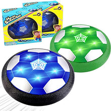 Load image into Gallery viewer, 2 Pack Hover Soccer Ball Kids Toys, Air Power Soccer Ball with Led Light Foam Bumper Christmas Stocking Stuffers for Toddlers Boys Girls Christmas Gifts Outdoor Sports Football Toys
