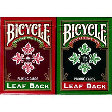 Load image into Gallery viewer, Bicycle Leaf Back Holiday (3 Red and 3 Green Decks)
