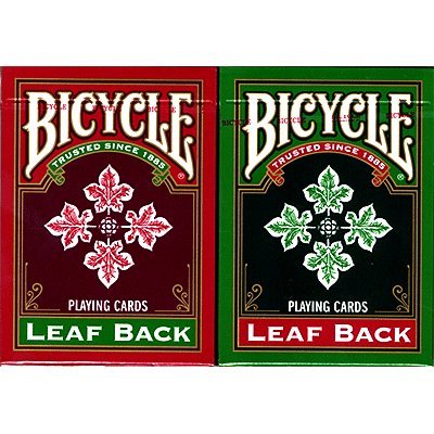 Bicycle Leaf Back Holiday (3 Red and 3 Green Decks)