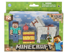 Load image into Gallery viewer, Minecraft Steve with White Horse Figure Pack
