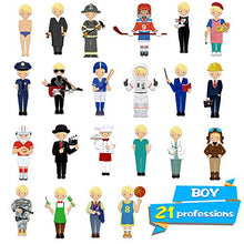 Load image into Gallery viewer, 56 PCS Magnetic Dress-up Pretend Play Doll Set with 21 Occupations Jobs, Perfect for Preschool Learning
