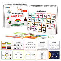 YHZAN Montessori Sensory Toy Preschool Busy Book Toddler Activities 10 Themes for Autism Early Development Aids for Home ABC Shape Color Match Planet Game