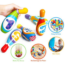 Load image into Gallery viewer, Kids Bowling Set Includes 10 Classical FoamPins and 2 Balls, Suitable as Toy Gifts, Early Education, Indoor &amp; Outdoor Games, Great for Toddler Preschoolers and School-Age Child, Boys &amp; Girls
