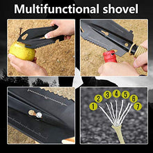 Load image into Gallery viewer, Superper Outdoor Multi-use Backpacking Trowel, Hexagon Ruler Flat Screwdriver, Lightweight Wrench Gardening Multitool with Carrying Pouch Silver
