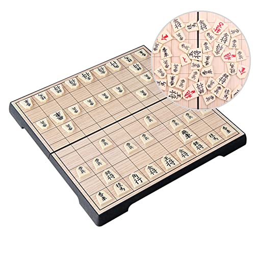 KOKOSUN Shogi Japanese Chess Set, Magnetic Folding Travel Board Game,Educational Toys/Gift for Kids and Adults (Rounded Corner Style)