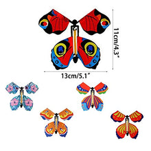 Load image into Gallery viewer, JoFAN 5 Pack Magic Flying Butterfly Wind Up Rubber Band Powered Butterfly for Kids Boys Girls Easter Basket Stuffers Gifts Party Favors
