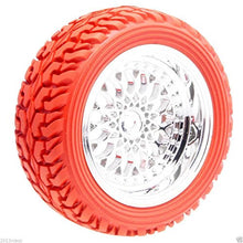 Load image into Gallery viewer, RC 2084-8019 Wheel Rim Offset:9mm Rally Tires Red For HSP 1:10 On-Road Rally Car
