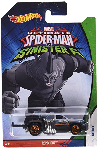 Hot Wheels Marvel Ultimate Spiderman Repo Duty Rhino Car 1.64 Scale Model