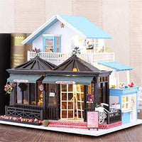 ZKS-KS Dolls House DIY Doll House Engraving Time 30927cm With Furniture Light Music Cover Gift Decor Miniature Kit (Color:Multi-colored,Size:One size) (Color : Multicolored, Size : One Size)