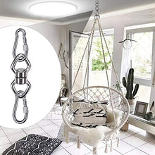 Load image into Gallery viewer, Besthouse Swing Swivel with 2 Carabiners, 770LB Capacity, Safest Rotational Device Hanging Accessory with 2 Bearing for Aerial Silks Dance, Web Tree Swing, Children&#39;s Swing, Yoga Swing Sets
