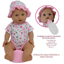 Load image into Gallery viewer, Drink and Wet Potty Training Baby Doll posable Dolls with Pacifier, Bottle, and Diapers - Helps Toilet Training for Kids (Hispanic)
