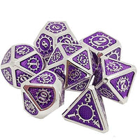 QYER Present Metal DND Dice, Many Metal dice DND Dice Set for Dungeons and Dragons(D&D) Pathfinder Role Playing Games Polyhedral & RPG 7 Times Table (Color : 117)