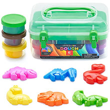 Load image into Gallery viewer, Arteza Kids Modeling Play Dough, 6 Dinosaur Molds, 6 Colors, 1-oz Tubs, Soft, Art Supplies for Kids Crafts, Learning Centers, Birthday Gifts for Boys and Girls
