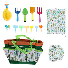 Load image into Gallery viewer, generic Kids Gardening Tool Shovel Rake Fork Trowel Watering Can and Tote Bag Gardening Tools Set for Kids Outdoor Toys Gifts
