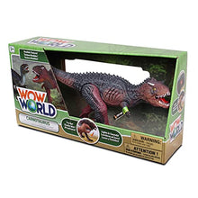 Load image into Gallery viewer, NKOK WowWorld B/O Carnotaurus (Lights &amp; Sounds), Realistic Reptile Roars by Rotating an arm, Red LED Lights in Mouth and Along Ribs, Articulated in Mouth, arms, Legs and Tail, Great Gift
