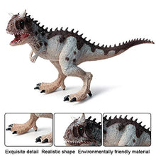 Load image into Gallery viewer, FLORMOON Dinosaur Toy - Realistic Gray Carnotaurus Dinosaur - PlasticDinosaur Figures - Birthday Cake Decoration, Party Supplies for Kids Boys Toddler(Movable Mouth)
