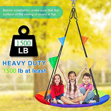Load image into Gallery viewer, Dakzhou Stainless Steel Hanger with Smooth Swing Bearings, Heavy Duty 180+360 Swivel Swing Hook, 1500 lb Capacity Playground Yoga Hammock Chair Rope, sandbag Porch Swing Bag Sleeve
