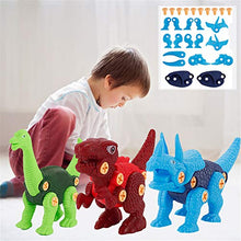 Load image into Gallery viewer, Binory Take Apart Dinosaur Toys DIY Building Dinos Blocks Puzzles with Screwdrivers Disassemble Animal Model Educational STEM Construction Kit for Kids Dinosaur Party Gifts Favors Supplies,Red
