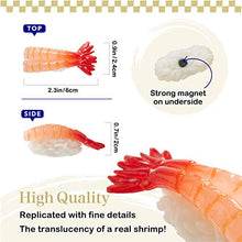 Load image into Gallery viewer, Sushi Magnet Nigiri Type Sushi Replica with Strong Magnet on Underside (Coldwater Prawn)
