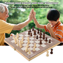 Load image into Gallery viewer, 3-in-1 Game Set, Chess Checker and Backgammon, Protable Folding Travel Wooden Chess, 6+ Years
