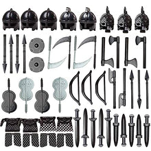 Load image into Gallery viewer, PHYNEDI Goshfun 51Pcs Ancient Greek Ancient Roman Medieval Egypt Figure Military Weapon Helmet Armor Set, Small Particle Building Block Toy Accessory Collection Kit Compatible with Lego
