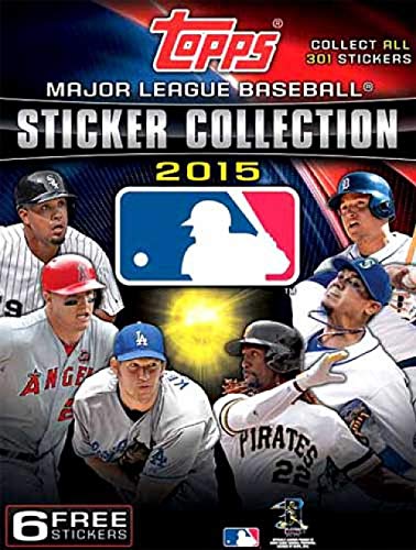 Topps 2015 MLB Baseball Hobby Card Collector's Stickers Album + 6 Free Stickers!