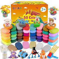 Air Dry Clay Kit - QMay 50 Colors DIY Modeling Clay Ultra Light Magic Clay, Nontoxic & Soft Foam Clay with Sculpting Tools and Decoration Accessories, Art Craft Gift for Kdis Girls Boys