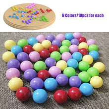 Load image into Gallery viewer, Yoeevi 60 Pcs Chinese Checkers Marbles Balls in 6 Colors,Game Replacement Marbles Balls with Plastic Box for Marble Run, Marbles Game
