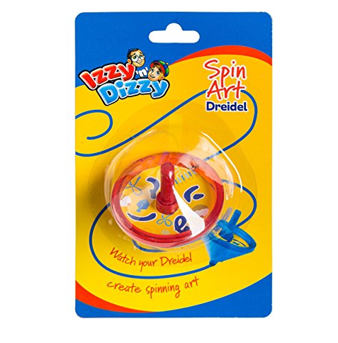 Izzy 'n' Dizzy Spiral Dreidel Marker - Spin Art Draidel Draws as it Spins - Hanukkah Arts and Crafts - Gifts and Games