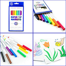 Load image into Gallery viewer, Color Swell Super Tip Washable Markers Bulk Pack 10 Boxes of 8 Vibrant Colors (80 Total) Perfect for Kids, Parties, Classrooms
