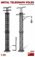 MiniArt 1:35 Scale Telegraph Poles Plastic Model Kit (Grey)