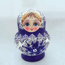 Load image into Gallery viewer, Shuohu 10Pcs/Set Russian Nesting Dolls Matryoshka Wooden Handmade Toy Craft Home Decor
