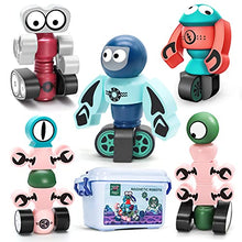 Load image into Gallery viewer, Magnetic Robots for Kids, 35PCS Magnetic Blocks Set with Storage Box, Stacking Robots Toy STEM Educational Playset for Boys and Girls Ages 3 4 5 6

