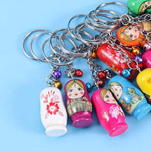 Load image into Gallery viewer, NUOBESTY 24pcs Matryoshka Doll Keychain Wood Russian Doll Keyring Decorative Doll Figurine Keychain Pendant for Hand Purse Backpack Clutch Bag (Random Style)
