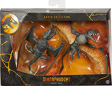 Load image into Gallery viewer, Jurassic World Toys World Amber Collection Dimorphodon Flying &amp; Crouching Dinosaur Figure Collectibles 2-Pack Toy 6-in Scale, Posable Joints, Authentic Look &amp; Stand for 8 Years Old &amp; Up, GYH67
