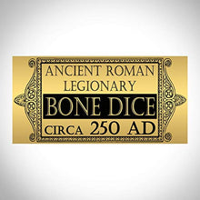 Load image into Gallery viewer, RARE-T Bone Dice - Pair of Ancient Roman Legionary Bone Dice - Circa 250 AD Custom Museum Display - Dice with Display

