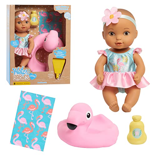 WaterBabies Doll Bathtime Fun Flamingo, Support a Partnership with charity: water, Water Filled Baby Doll, by Just Play