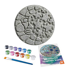 Load image into Gallery viewer, MindWare Paint Your Own Stepping Stone Kit - Mosaic Moon and Stars - Kits Include Paint and Brushes -
