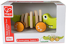 Load image into Gallery viewer, Hape Walk-A-Long Croc Toddler Wooden Pull Along Toy

