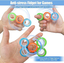 Load image into Gallery viewer, AHEYE Magnetic Rings Toys - Magnetic Fingertip Toys, Decompression Magnetic Magic Ring, Magnetic Game, Magic Toy, Magnetic Bracelet, Durable Unzip Toys Adhd Toysmagic Magnet Ring(orange)
