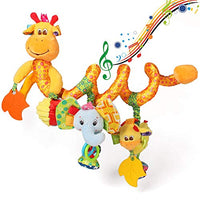 ORZIZRO Car Seat Toys, Baby Giraffe Plush Spiral Hanging Toys for Crib Bar Bassinet Stroller Car Seat Mobile (Giraffe)