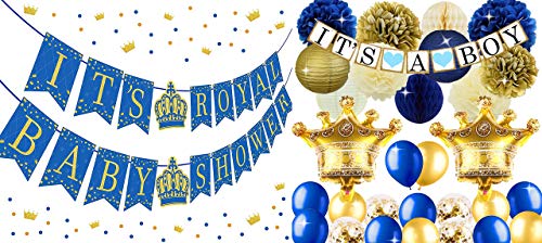 Royal Prince Baby Shower Decorations and Royal Prince Baby Shower Banner Boundle