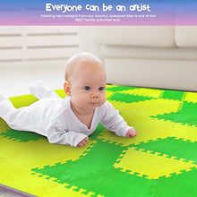 Load image into Gallery viewer, Red Suricata Playspot Foam Hexamat  Geo Interlocking Baby Play Mat - Baby Playmat for Kids, Infants &amp; Toddlers  79 x 60 or 74 x 63 Rubber Foam Floor Puzzle Mats Tiles (Green/Yellow)
