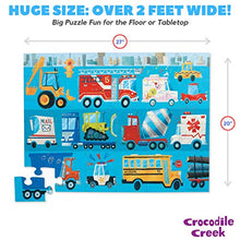 Load image into Gallery viewer, Crocodile Creek - Vehicles - 36 Piece Jigsaw Floor Puzzle with Heavy-Duty Box for Storage, Large 20&quot; x 27&quot; Completed Size, Designed for Kids Ages 3 Years and up
