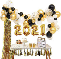 Aekopewera 2022 balloons, New Years Decorations 2022 with Gold Black Balloons for New Years Eve Party Supplies