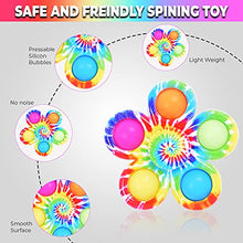 Load image into Gallery viewer, HAIMZY Pack of 2 Pop Fidget Spinners  Pop Fidget Sensory Toys  Tie Dye Fidget Popper  Anxiety, Autistic, Pressure Reliever Spinning Toys  Simple Dimple Fidget Spinner Toy  Hand Spinners

