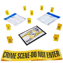 Load image into Gallery viewer, Kobe1 Crime Scene Kit:Crime Scene Barrier Tape,Do Not Enter (33Feetx1),Evidence Collection Bags (x4),Photo Evidence Markers, Frames(Cards:1 to 20),(7cm x 4cm Folded)
